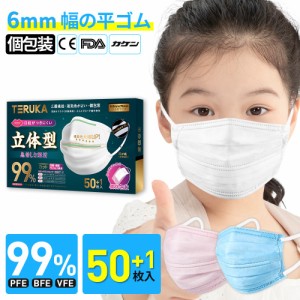 【2点セット販売】【個装】【立体型マスク】BFE/PFE/VFE99% ６ｍｍ平ゴム　 小さめサイズ　学生子供用マスク  〈代引き・日時指定不可・