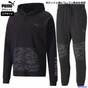 プーマ スウェット 上下 メンズ トレーニングウェア プルオーバー パーカー 523755 523761 ストレッチ 上下セット PUMA