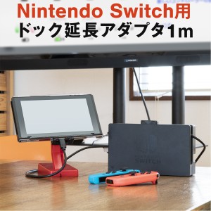 Nintendo Switch ニンテンドースイッチ Nintendo Switch用 アダプタ 延長 ケーブル 1m 充電  ドック 延長ケーブル