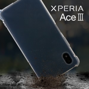 Xperia Ace III ケース Xperia Ace III カバー SO-53C SOG08 A203SO スマホケース クリア 韓国 アレンジ 衝撃吸収 耐衝撃 TPU クリアケー