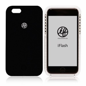 送料無料 ネコポス発送 スマホケース iFlash セルフィーライトケース for iPhone6/6s ブラック 自撮り ライト LED 照明