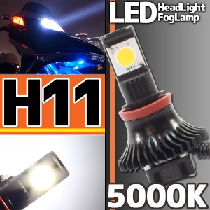 CREE社製 LEDヘッドライト フォグランプ H11 5000K 1灯分 ZZR1400(06〜) ZX-6R Ninja(07)などに