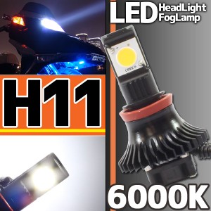 CREE社製 LEDヘッドライト フォグランプ H11 6000K 1灯分 ZZR1400(06〜) ZX-6R Ninja(07)などに