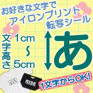 1文字から注文可能なアイロンシート！！1〜5cm 選べる書体、選べるフォント、一文字から注文可能！Tシャツ、ジャンパー、体操服、名札、