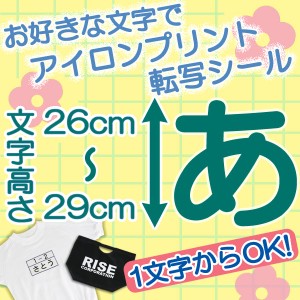 1文字から注文可能なアイロンシート！！26〜29cm選べる書体、選べるフォント、一文字から注文可能！Tシャツ、ジャンパー、体操服、名札、