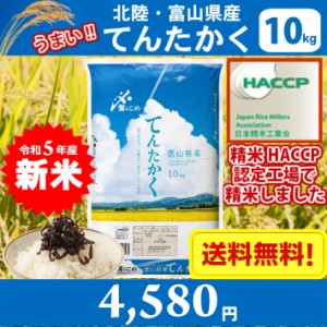 【令和5年産　新米】【精米】北陸・富山県産　てんたかく　10kg 送料無料!!(北海道、沖縄、離島は別途700円かかります。)