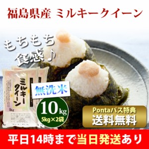 米 無洗米 10kg 福島県産 ミルキークイーン 1等米 5kg×2袋 令和5年産 お米 10kg プレミアム特典 送料無料 北海道・沖縄配送不可 即日発