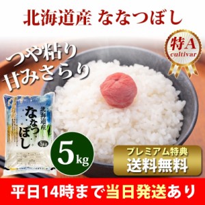 米 5kg 北海道産 ななつぼし 特A 1等米 令和5年産 お米 5kg プレミアム特典 送料無料 北海道・沖縄配送不可 即日発送 クーポン対象 5キロ