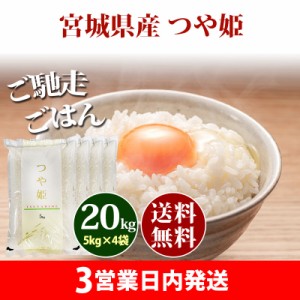 米 20kg 宮城県産 つや姫 1等米 5kg×4袋 令和5年産 お米 20kg 送料無料 北海道・沖縄配送不可 クーポン対象 20キロ 安い