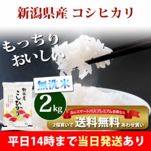 米 無洗米 2kg 新潟県産 コシヒカリ 令和5年産 お米 2kg プレミアム特典 あわせ買い 送料無料 北海道・沖縄配送不可 即日発送 クーポン対