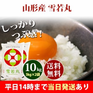 米 10kg 山形県産 雪若丸 ゆきわかまる 5kg×2袋 令和5年産 お米 10kg 送料無料 北海道・沖縄配送不可 即日発送 クーポン対象 10キロ 安