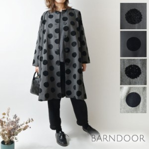 【SALE 40%OFF】【BARNDOOR バーンドア】フロッキードット ラグラン コート(1175006g)レディース カーディガン アウター 秋 冬 ゆったり 