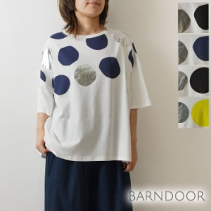 10%OFFクーポン 【BARNDOOR バーンドア】コットン 箔 ドット ドルマン Tシャツ / カットソー (1184044h)レディース 春 夏 きれいめ ナチ