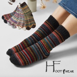 10%OFFクーポン 【H FOOTWEAR エイチフットウェア】FAIRISLE SOCKS フェアアイル柄 ウール混 ソックス (fairisle)レディース 秋 冬 靴下 