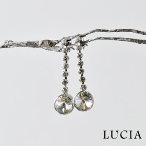 10%OFFクーポン 【LUCIA ルチア】ラインストーン ピアス (10834)レディース アクセサリー キャッチ イヤリング ラインストーン 大粒 小粒