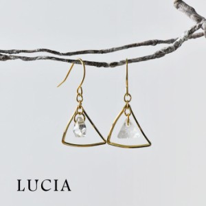 10%OFFクーポン 【LUCIA ルチア】トライアングル ピアス (233055)レディース アクセサリー フック イヤリング ゴールド 多面カット ビー