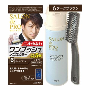 【今だけSALE】【6 ダークブラウン】ワンプッシュ メンズカラー (白髪用) サロンドプロ(SALON de PRO) ダリヤ(DARIYA)