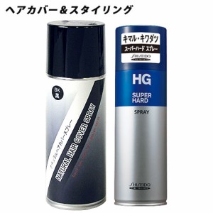 HGスーパーハードスプレー 230g＆コスメボックス ナチュラルヘアカバースプレー 200g 増毛スタイリングセット ファイントゥデイ資生堂【