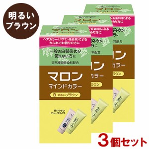 マロンマインドカラー B 明るいブラウン×３個セット 低刺激白髪染め チューブタイプ 天然植物性染料配合 シュワルツコフ ヘンケル【送料