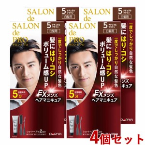 4個セット 【5ナチュラルブラウン】サロンドプロ(SALON de PRO) EXメンズヘアマニキュア(白髪用) ダリヤ(DARIYA)【送料込】