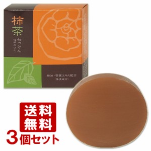 地の塩 ちのしお 柿渋・茶葉 石けん (化粧石鹸) 80g×3個セット CHINOSHIO【送料込】