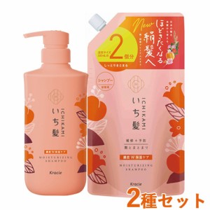 いち髪(Ichikami) 濃密Ｗ保湿ケア シャンプー ポンプ＆つめかえ用(2回分) 480ml＆660ml 詰め替え 詰替 クラシエ(Kracie)【送料込】