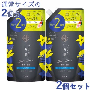 2個セット【2回分】 いち髪(Ichikami) カラーケア＆ベーストリートメントin コンディショナー つめかえ用 660g 詰め替え 詰替 クラシエ(K