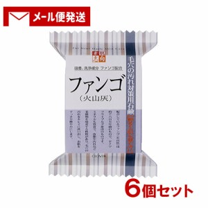 素肌志向 ファンゴ(火山灰) 毛穴の汚れ対策用石鹸 120g×6個セット クロバーコーポレーション 【メール便送料込】