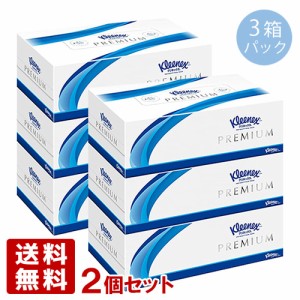 2個セット クリネックス(Kleenex) ティシュー プレミアム 320枚(160組) 3箱パック 日本製紙クレシア(Crecia)【送料込】