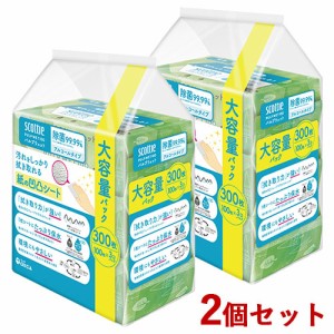 2個セット スコッティ(scottie) ウェットティシュー 除菌 アルコールタイプ PULP WET 100 3コパック ウエットティッシュ 日本製紙クレシ