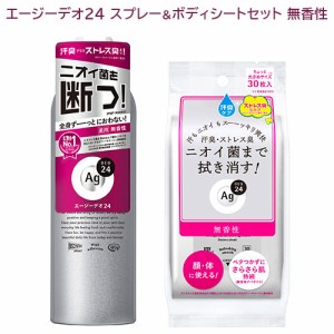 エージーデオ24(Ag DEO24) パウダースプレーLL(180g)+クリアシャワーシート30枚入 (無香性)セット ファイントゥデイ 【送料込】