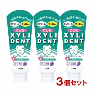 キシリデント XYLIDENT ライオン ライオン こども(60g)×3個セット ぶどう オーラルケア ハミガキ 歯みがき 歯磨き粉 ライオン(LION)【送