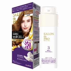 【3 明るいライトブラウン】サロンドプロ(SALON de PRO) 泡のヘアカラー・エクストラリッチ(白髪用) ダリヤ(DARIYA)