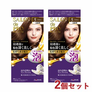 2個セット【5 ブラウン】サロンドプロ 泡のヘアカラー・エクストラリッチ(白髪用) ダリヤ(DARIYA) 【送料込】