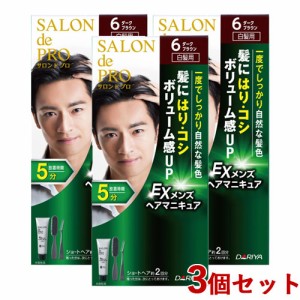 3個セット【6ダークブラウン】EXメンズヘアマニキュア(白髪用) サロンドプロ(SALON de PRO) ダリヤ(DARIYA)【送料込】