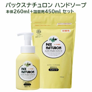 パックスナチュロン(PAX NATURON) ハンドソープ 本体260ml+詰替用450ml セット ヒノキの香り 太陽油脂 送料込