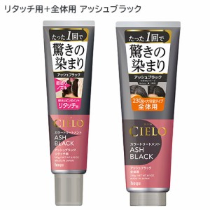 シエロ(CIELO) カラートリートメント アッシュブラック リタッチ用140g+全体用230g セット ホーユー(hoyu) 【送料込】