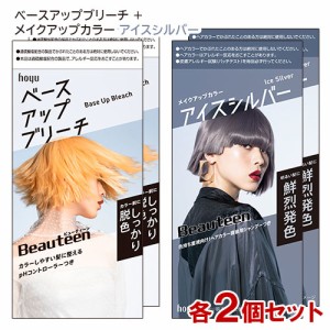 ビューティーン(Beauteen) ベースアップブリーチ＋メイクアップカラー アイスシルバー 各2箱セット ホーユー(hoyu) 【送料込】 医薬部外