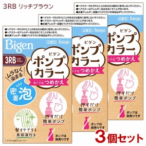 【3個セット】 ビゲン(Bigen) ポンプカラー つめかえ 3RB リッチブラウン ホーユー(hoyu) 【送料込】