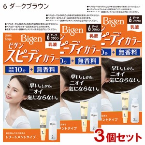 【3個セット】 ビゲン(Bigen) スピーディカラー 乳液 6 ダークブラウン ホーユー(hoyu) 白髪染め 【送料込】