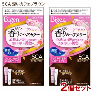 【2個セット】 ビゲン(Bigen) 香りのヘアカラー クリーム 5CA 深いカフェブラウン ホーユー(hoyu) 白髪染め 【送料込】