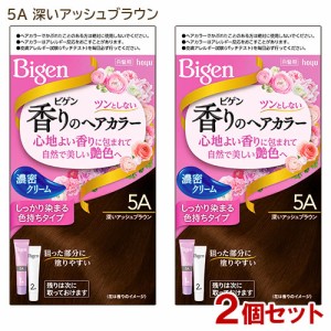 【2個セット】 ビゲン(Bigen) 香りのヘアカラー クリーム 5A 深いアッシュブラウン ホーユー(hoyu) 白髪染め 【送料込】