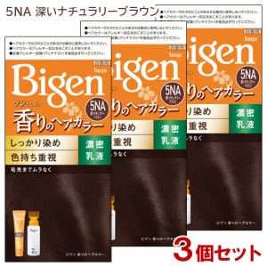 【3個セット】 ビゲン(Bigen) 香りのヘアカラー 乳液 5NA 深いナチュラリーブラウン ホーユー(hoyu) 白髪染め 【送料込】