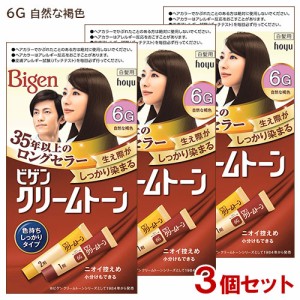 【3個セット】 ビゲン(Bigen) クリームトーン 6G 自然な褐色 白髪用 色持ちしっかりタイプ ホーユー(hoyu) 【送料込】