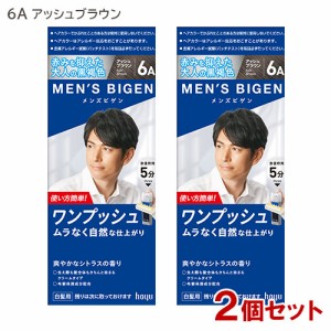 【2個セット】 メンズビゲン(MENS BIGEN) ワンプッシュ 6A アッシュブラウン ホーユー(hoyu) 【送料込】 医薬部外品