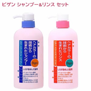 ビゲン(Bigen) トリートメント シャンプー&リンス セット 各600mL しらが染めした髪用 ホーユー(hoyu) 【送料込】