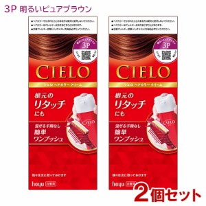 2個セット シエロ(CIELO) ヘアカラー EX クリーム 3P 明るいピュアブラウン 白髪用 ホーユー(hoyu) 送料込