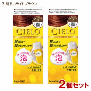 【2個セット】 シエロ(CIELO) ムースカラー 3 明るいライトブラウン 白髪用 ホーユー(hoyu) 【送料込】 白髪染め