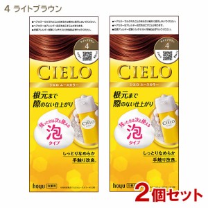 【2個セット】 シエロ(CIELO) ムースカラー 4 ライトブラウン 白髪用 ホーユー(hoyu) 【送料込】