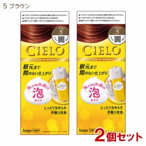【2個セット】 シエロ(CIELO) ムースカラー 5 ブラウン 白髪用 ホーユー(hoyu) 【送料込】